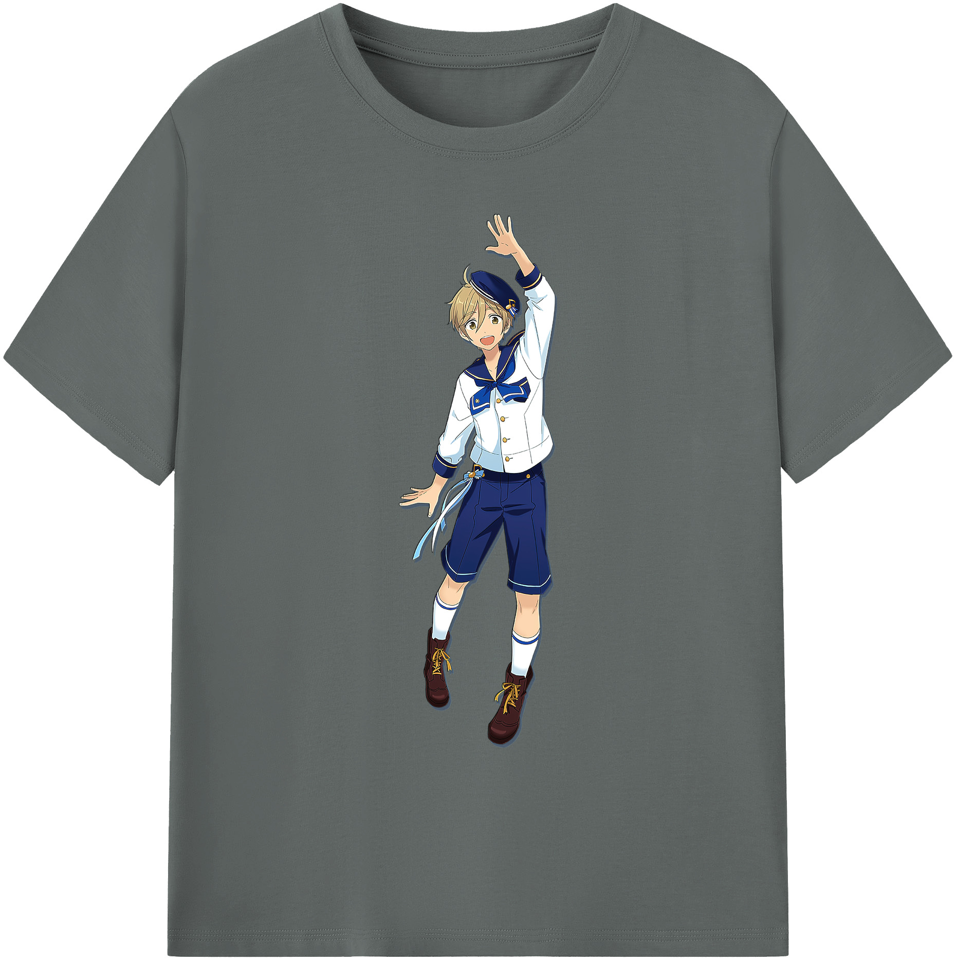 （画像用） あんさんぶるスターズ! Ensemble Stars 綿100％ メンズ半袖Tシャツ｜肌触りやわらか＆通気性